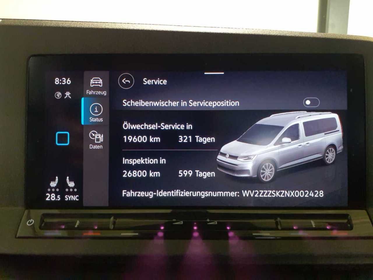 Fahrzeugabbildung Volkswagen Caddy Maxi 7-Sitzer Navi Sitzheizung Virtual PDC